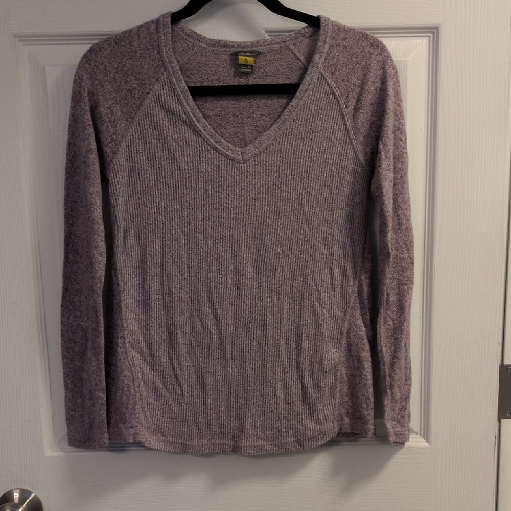 Eddie Bauer Heathered Purple Sweater